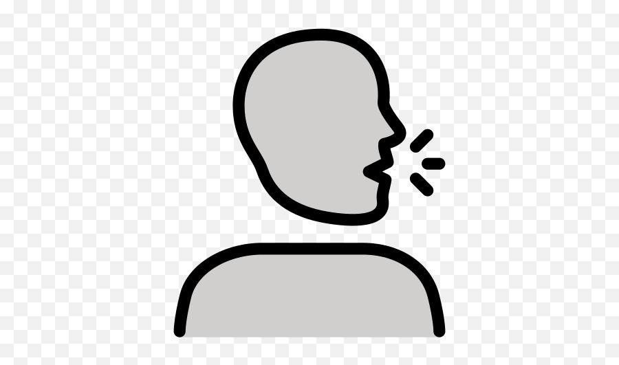 Speaking Head In Silhouette Clip Art Emoji,Speaking Emoji free