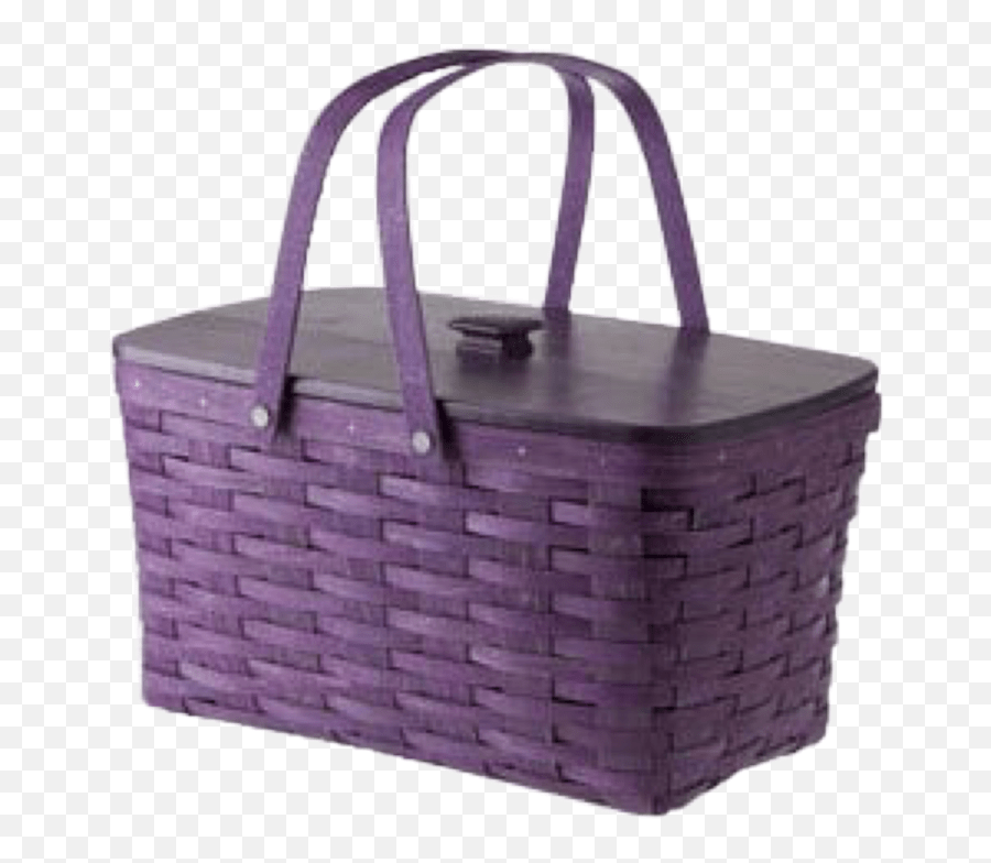 Purple Wicker Picnic Basket Freetoedit Picnic Basket Emoji,Basket