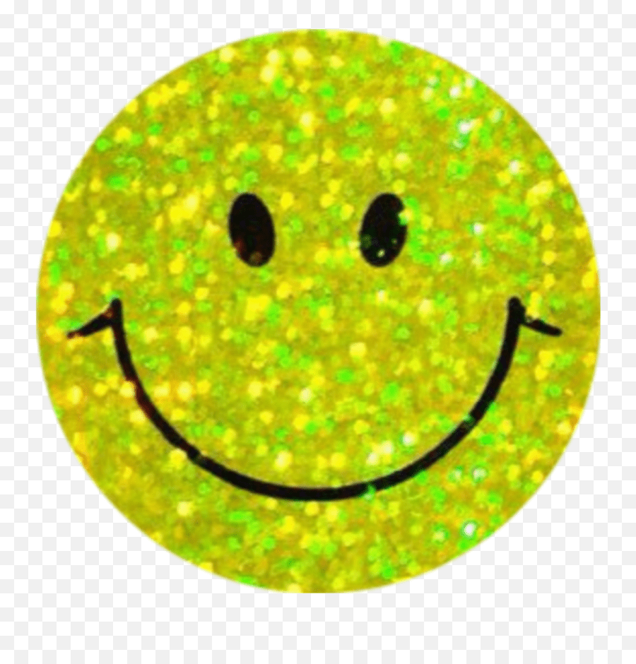Smiley Glitter Nostalgia Sticker Smiley Png Aesthetic Emoji,Emoticon
