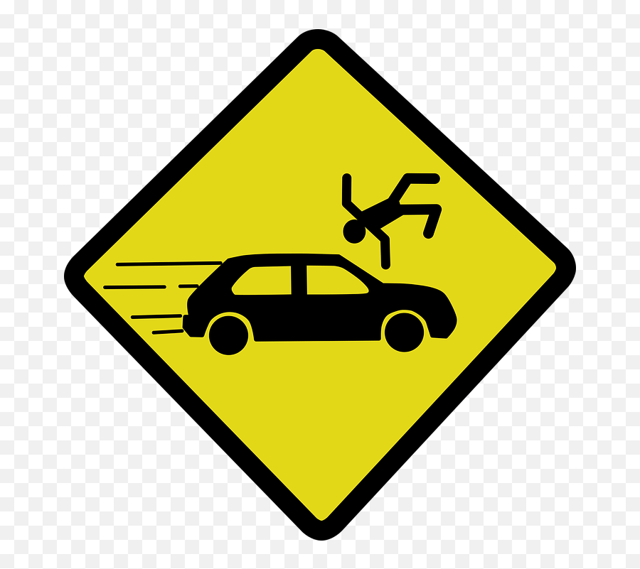 Accident Car Crash Knock Car Hitting Person Sign Emoji,Car Crash Emoji free transparent
