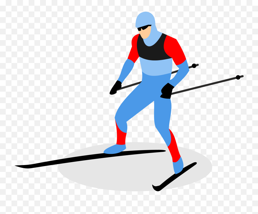 Biathlon Skiing Ski Pole Man Transprent Cross Country Skiing Png