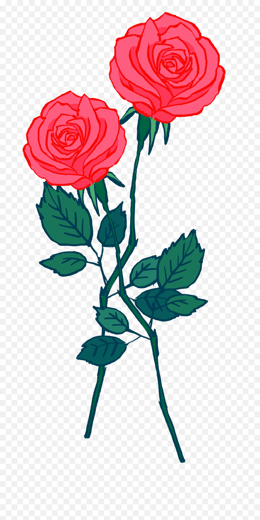 Pink Garden Roses Emoji,Pink Rose Emoji free transparent emoji