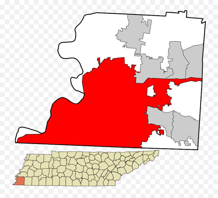 Shelby County Tennessee Incorporated Tennessee County Map Emoji