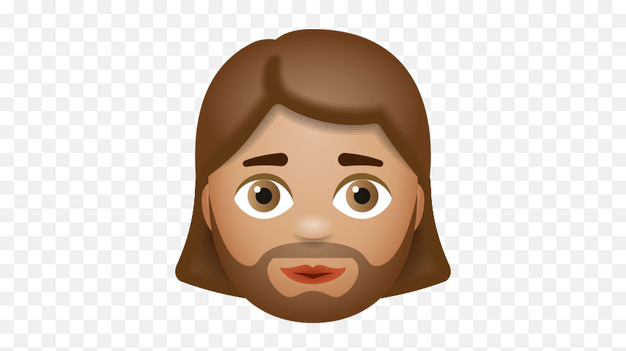 Woman With Beard Medium Skin Tone Icon Happy Emoji,Beard Emoji free