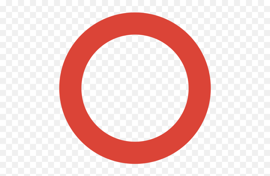 Hollow Red Circle Emoji Circle Png,Red Emoji free transparent emoji