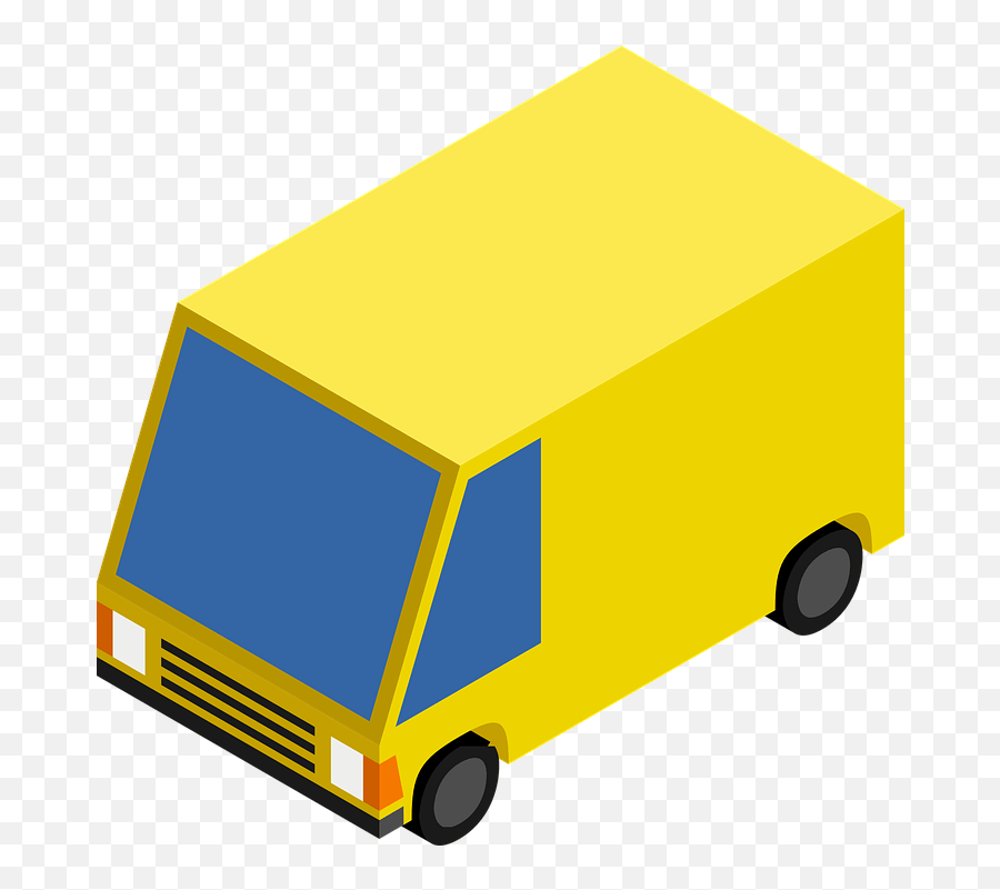 Truck Lorry Van Freight Cartoon Yellow Van Emoji,Moving Truck Emoji