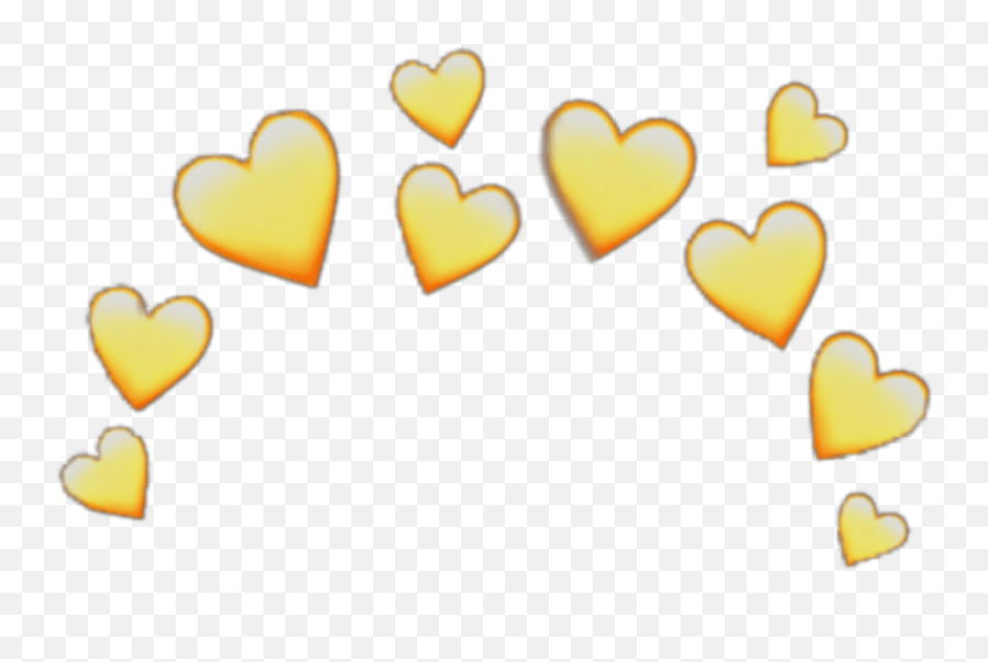 Snap Chat Hearts Orange Heart Crown Png Emoji,Snapchat Streak Emoji