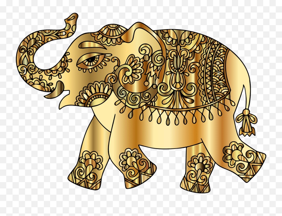 Remix 298313 Elephant Pachyderm Animal Decorative Elephant Gold Emoji