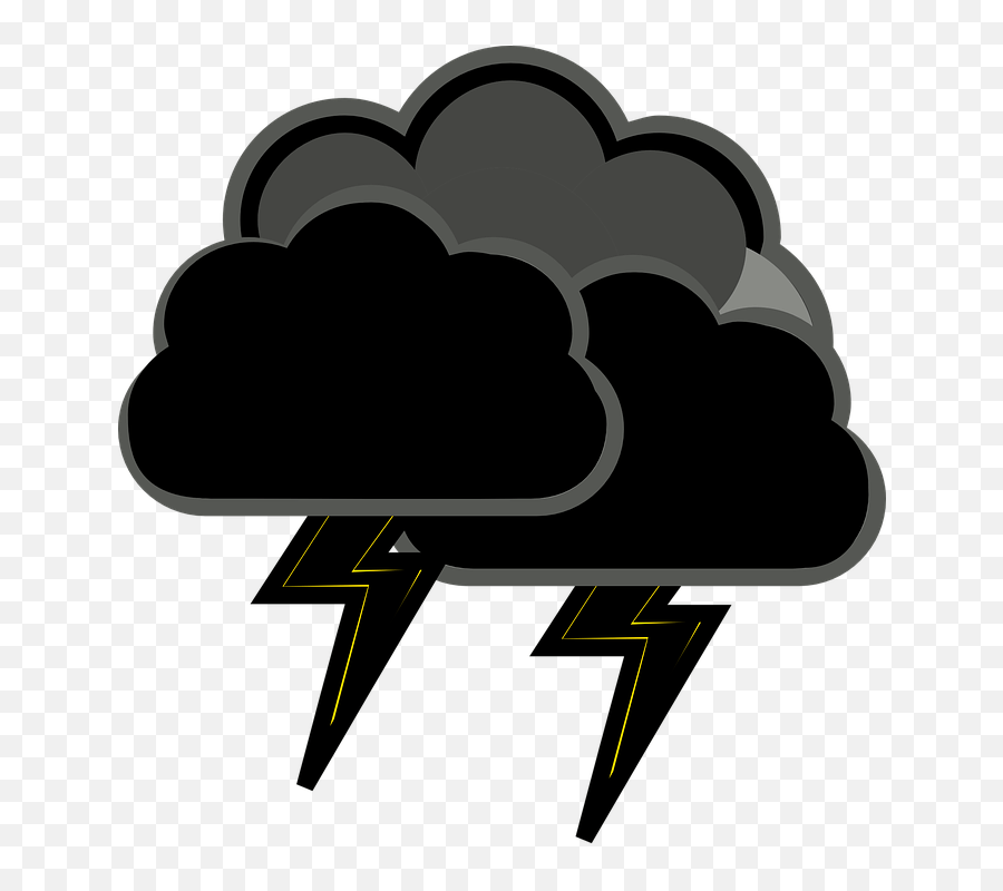 Free Lightning Thunder Vectors Black Cloud With Lightning Emoji,Lightning Emoji free