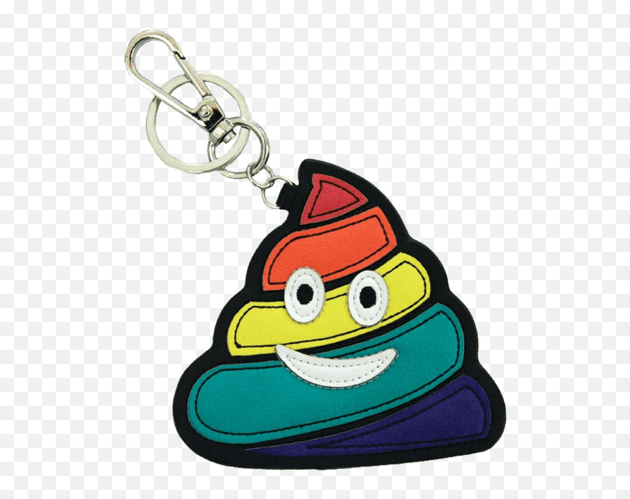 Rainbow Poop Emoji Keychain Cartoon,Chain Emoji free transparent
