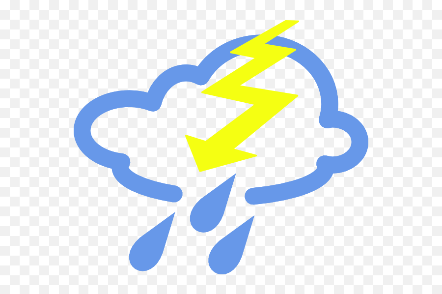 Thunderstorm Weather Symbol Weather Symbol For Storms Emoji