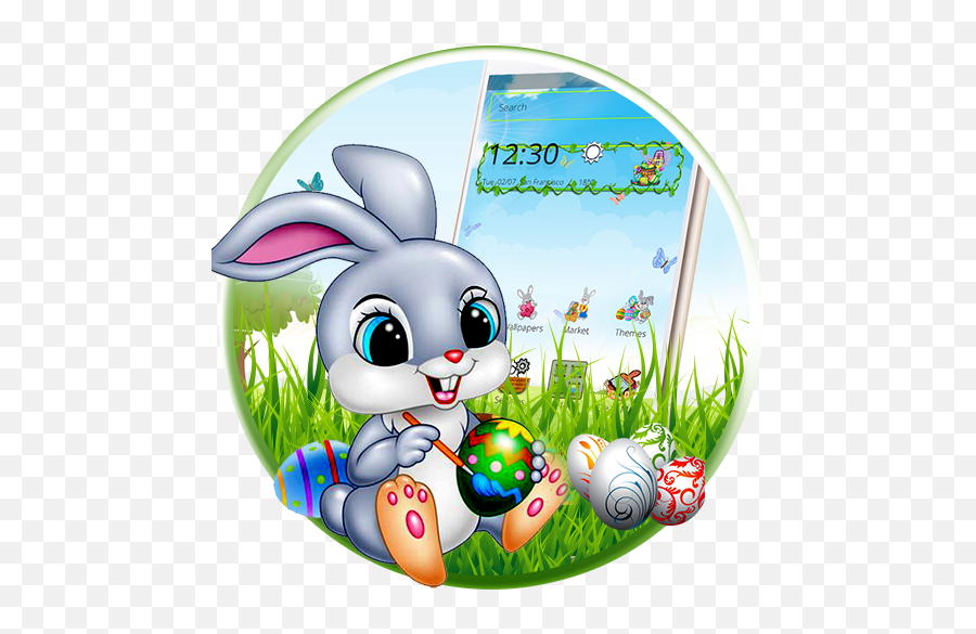 Easter Bunny Egg Launcher Theme Cartoon Emoji,Easter Emojis free