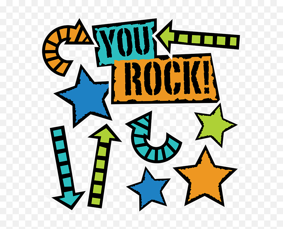 You Rock You Rule Clipart Scrapbook Design For Teen Boys Emoji,You