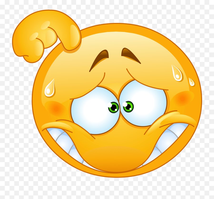 Head Scratching Emoji Decal Embarrassed Smiley,Emoji Scratching Head