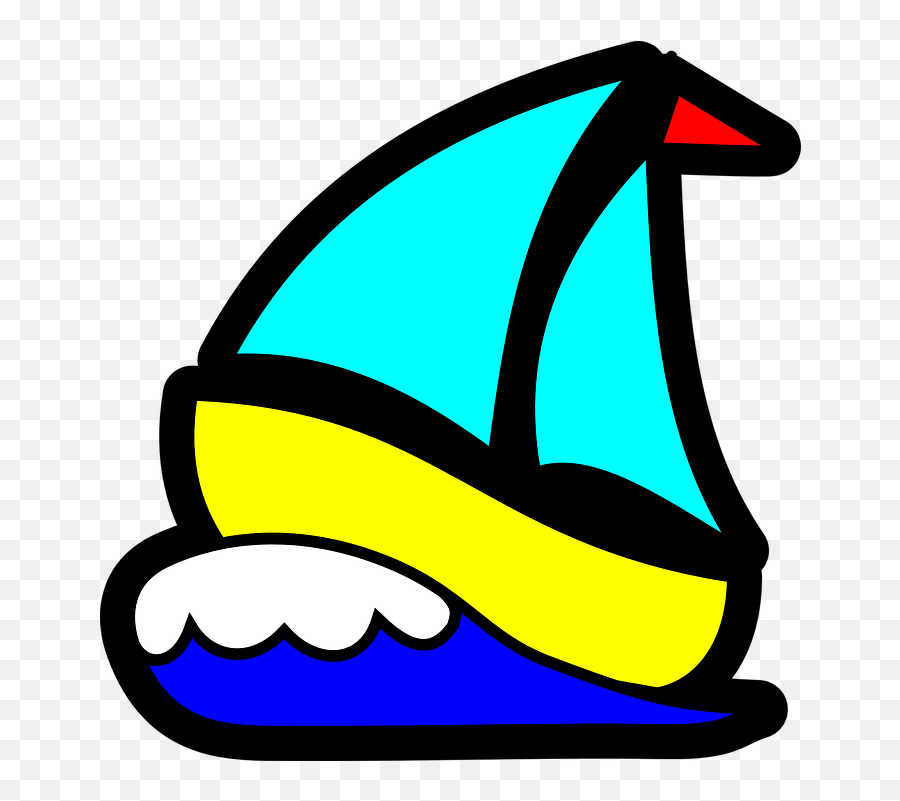 Olas Gráficos Vectoriales Sail Boat Clip Art Emoji,Surf Emoticon
