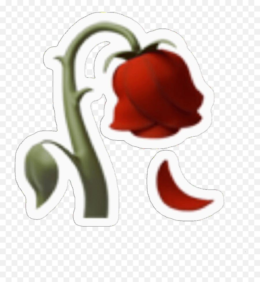 Emoji Emojis Sticker Stickers Rose Red Emoji Iphone Rose Png,Red
