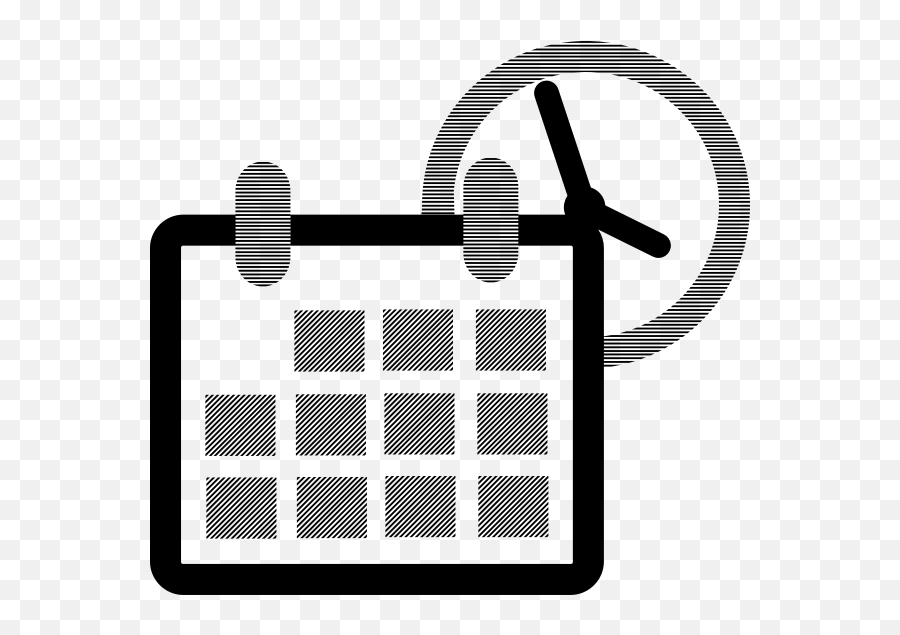 Calendar With Clock Clipart For Calendar Emoji,Clock Emoji free transparent emoji