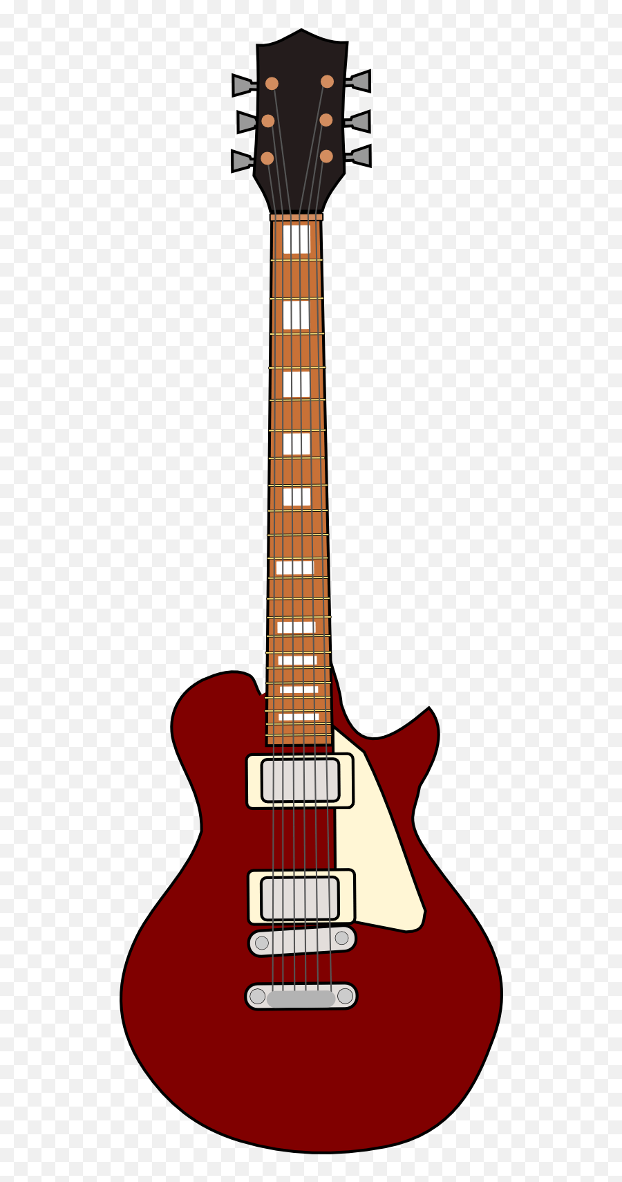 Electric Guitar Clip Art Free Vector Cartoon Gibson Les Paul Emoji