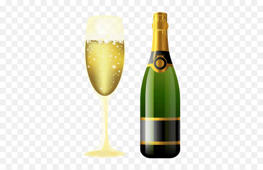 Bouteille Et Flûte De Champagne Glass And Wine Png Emoji,Champaign