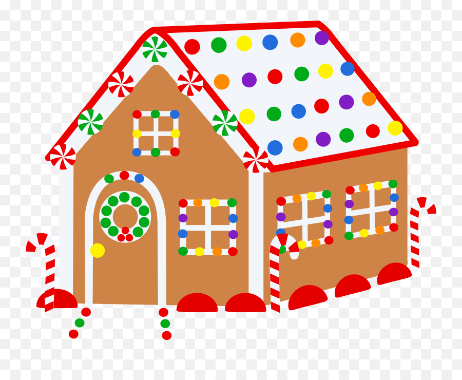 Gingerbread House Candy Clipart Christmas Gingerbread House Drawn