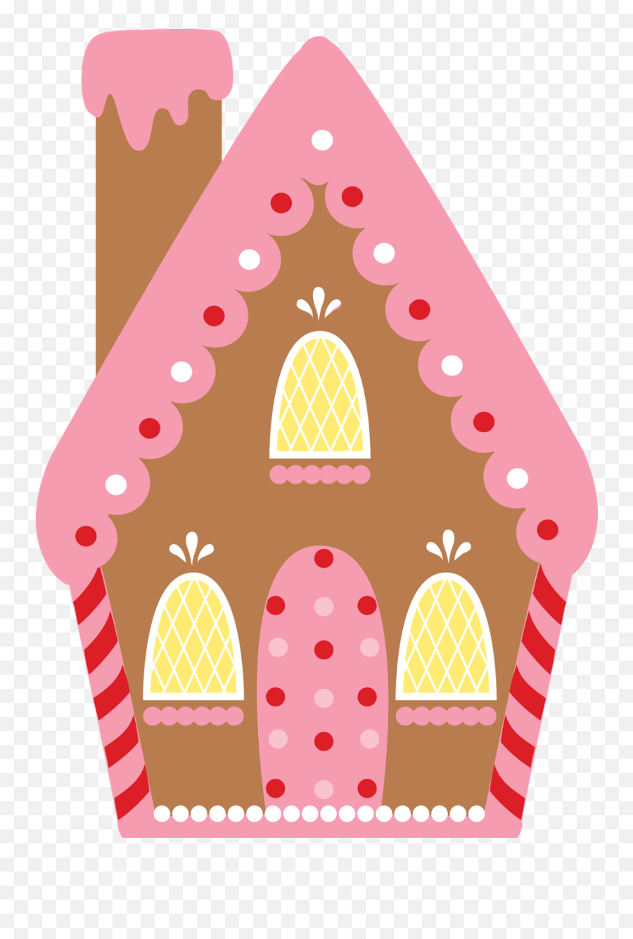 Gingerbread House Vector Transparent Pink Gingerbread House Clipart