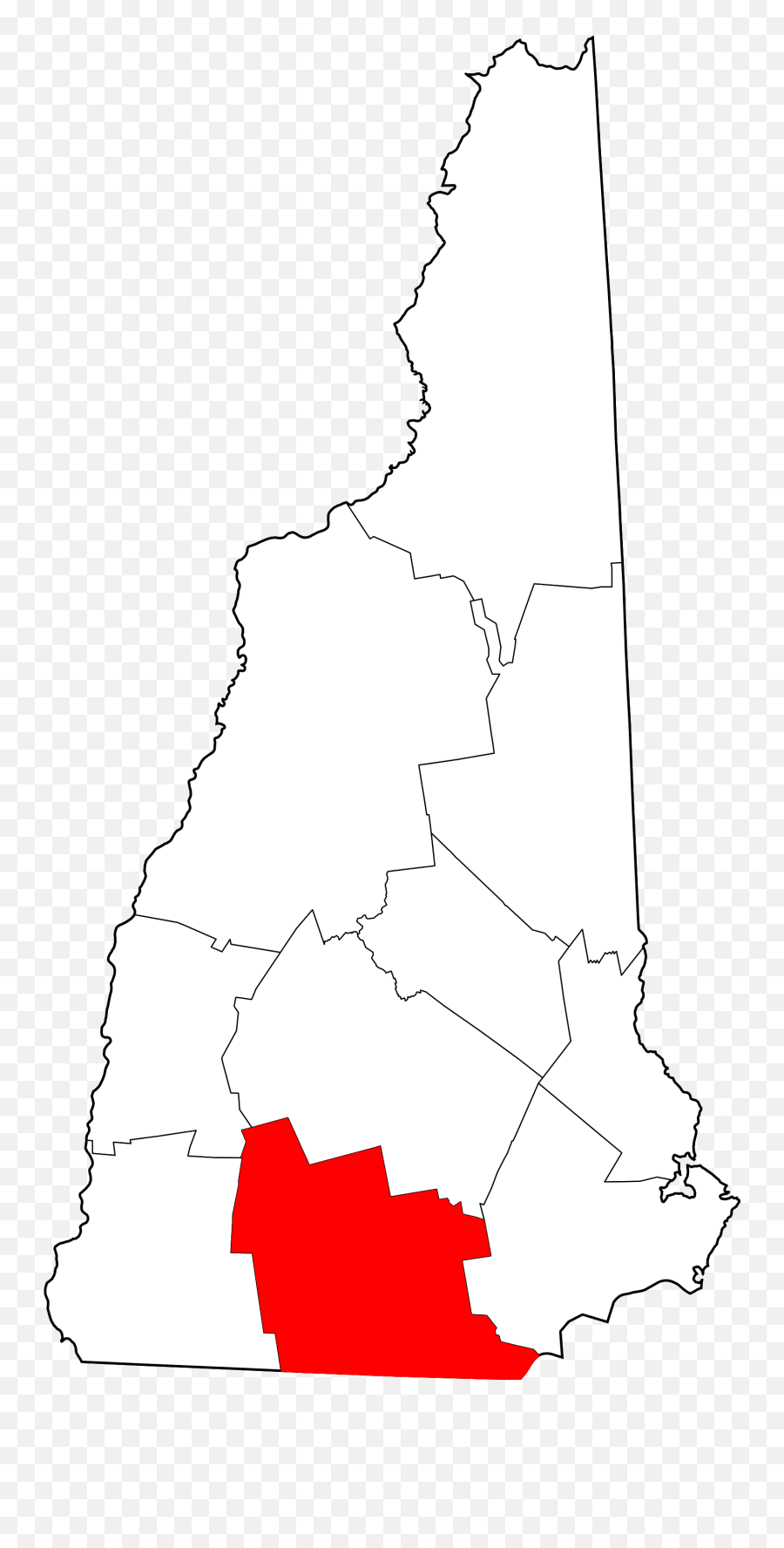 Map Of New Hampshire Highlighting Hillsborough County Pelham Nh Emoji