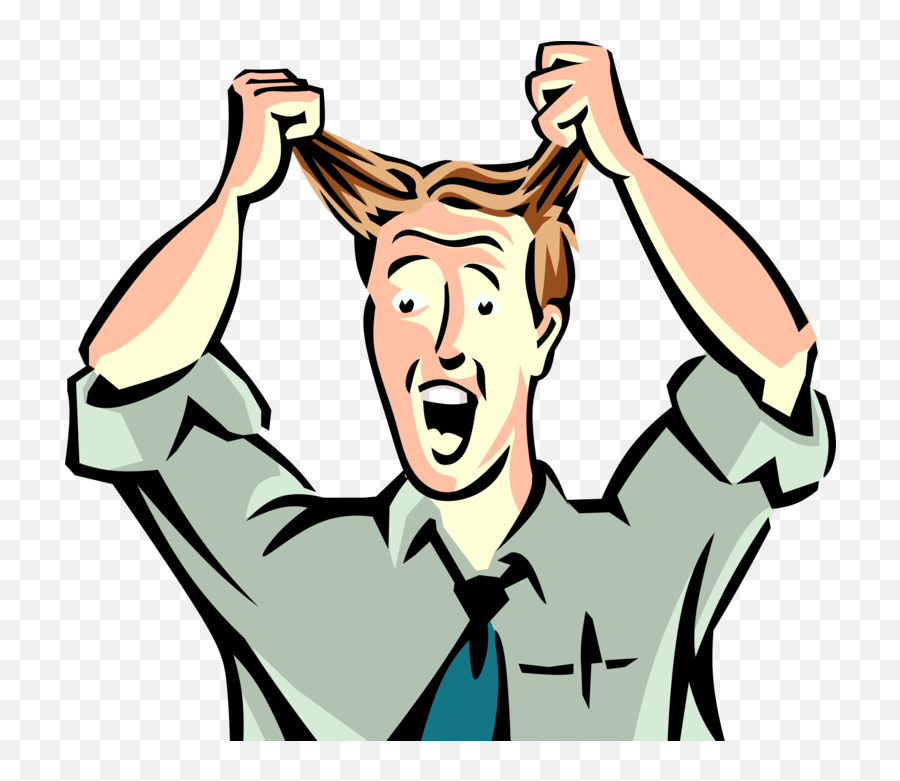 Download Vector Illustration Of Frustrated Businessman Man Pulling