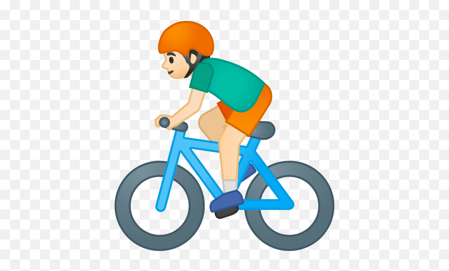 Person Biking Emoji With Light Skin Tone Meaning And Bike Ride Emoji