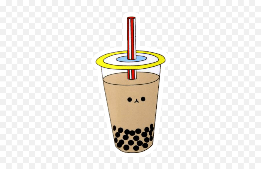 Boba Sticker Bobatea Aesthetic Uwu Bubble Tea Drawing Emoji,Boba Tea