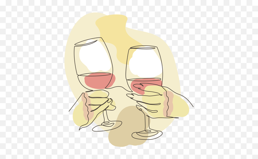 Toasting Hands Wine Glass Stroke Transparent Png U0026 Svg Cartoon