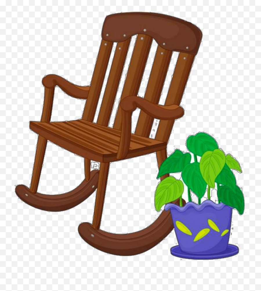 Ftestickers Clipart Chair Rockingchair Cartoon A Rocking Chair Emoji