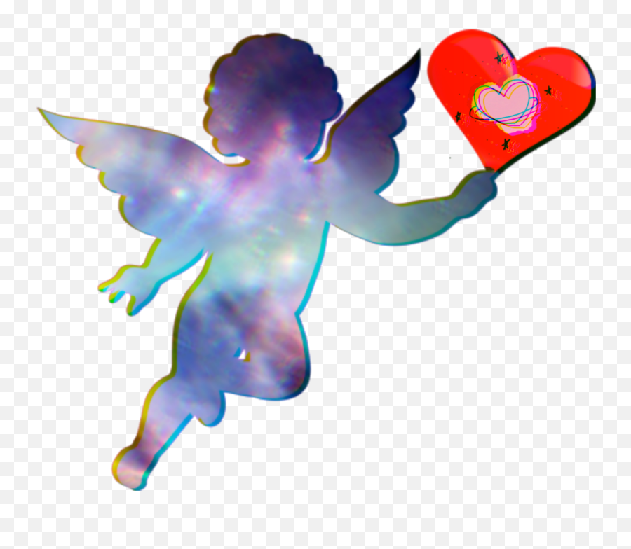 Cupid Sticker Cupid Clipart Png Download Full Size Angel With Heart Silhouette Emoji,Cupid