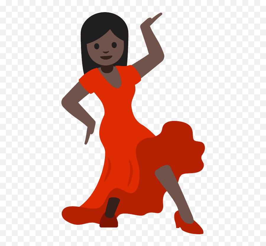 Woman Dancing Emoji Clipart Dancing Girl Emoji Png,Red Dress Emoji