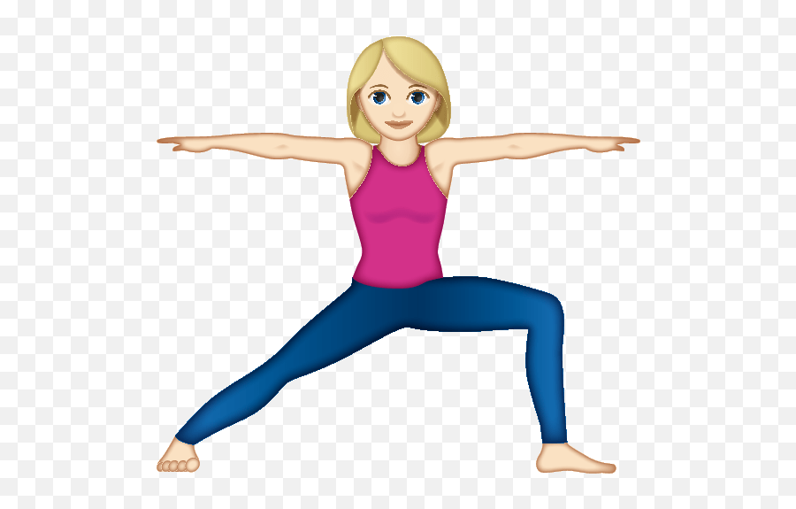 Woman Doing Yoga Pilates Emoji,Blonde Emoji free transparent emoji