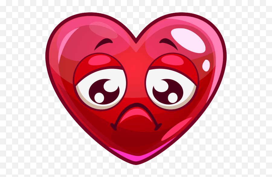 Shct50 Cartoon Hearts With Faces Emoji,Heartbreak Emoticon free