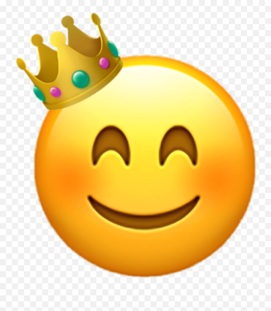 Emoji Iphone Crown Smile King Queen Apple Smiley Emoji Png,King And