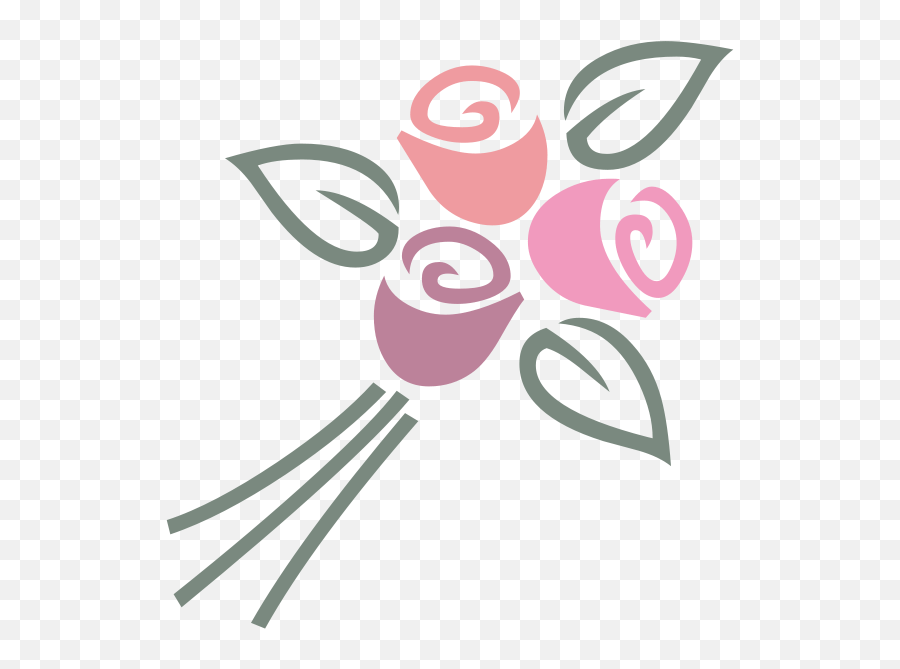 Bouquet Of 3 Roses Simple Bouquet Bouquet Of Roses Clipart Emoji