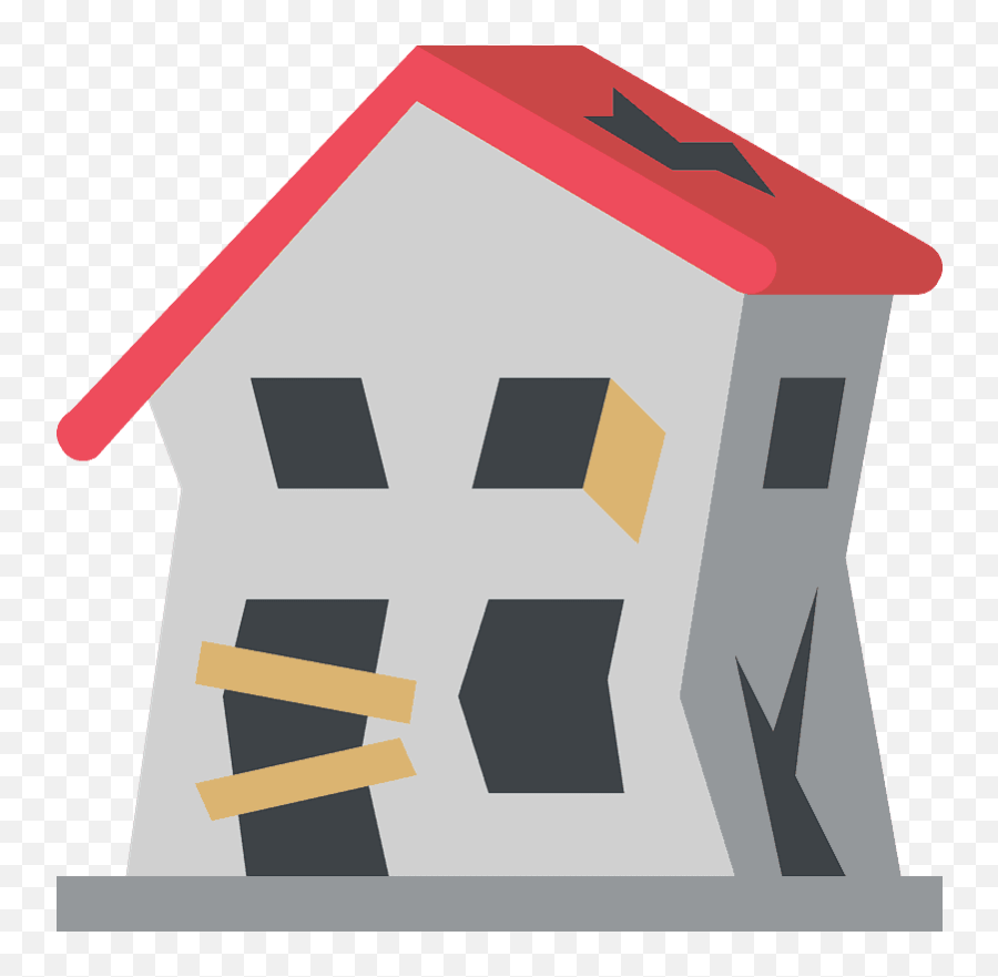 Derelict House Emoji Clipart Abandoned Buildings Svg,House Emoji Png