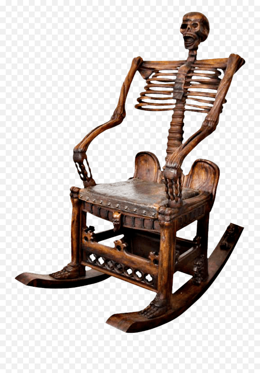 Rockingchair Halloween Creepy Freetoedit Skeleton Rocking Chair Emoji