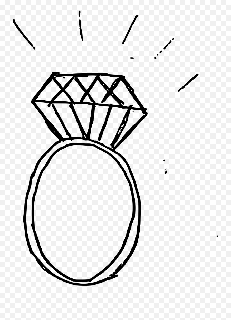 Diamond Ring Jewelry Jewel Engagement Ring Ring Drawing Png Emoji