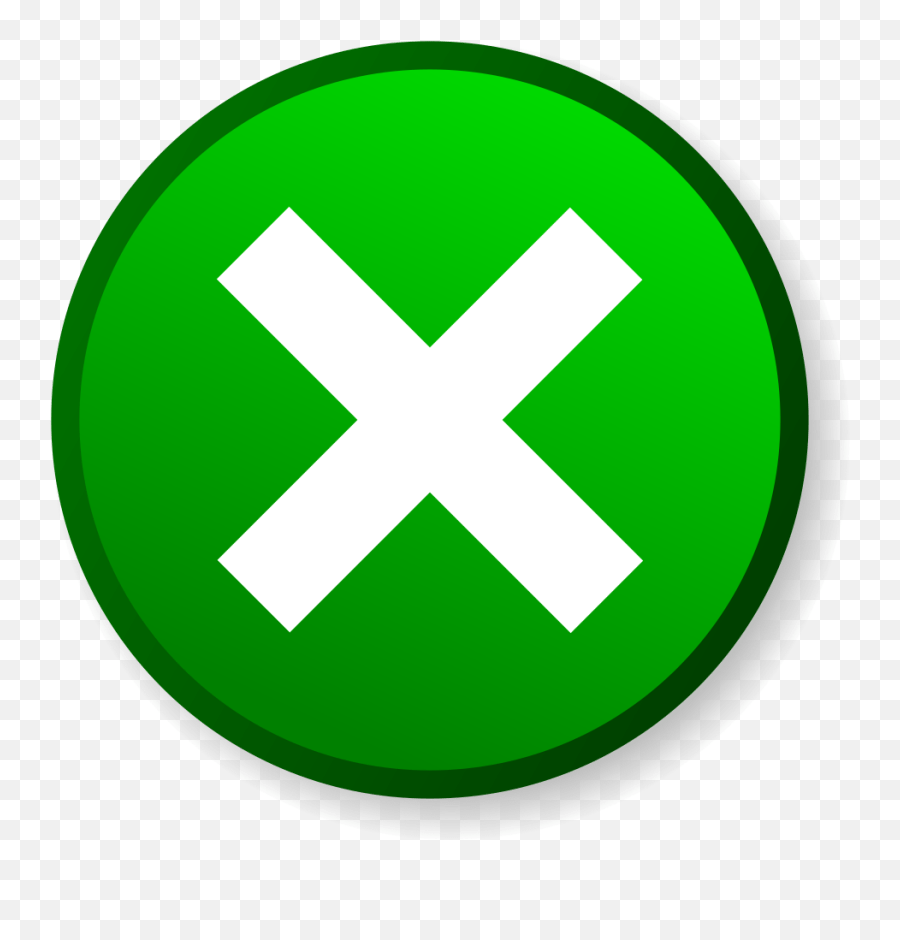 Deletion Icon Green Green Check And Red X Png Emoji,Zero Emoji free