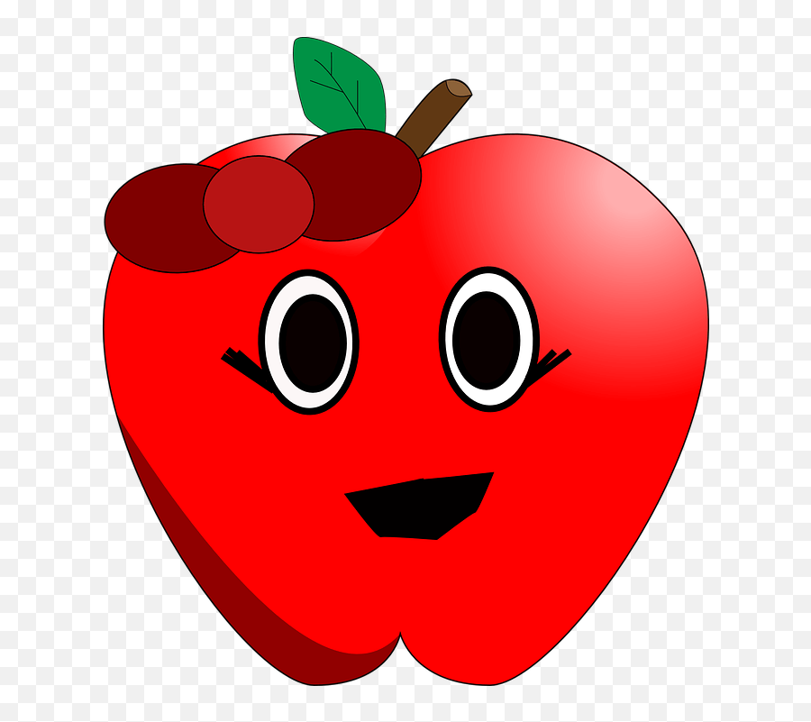 Free Red Apple Apple Vectors Apple With Eyes And Mouth Emoji,Nail