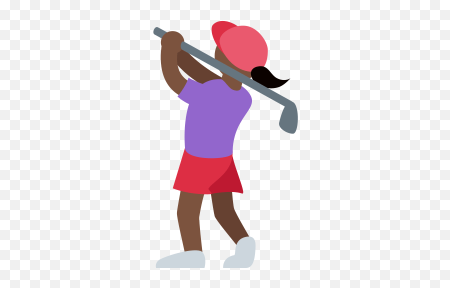 Woman Golfing Emoji With Dark Skin Tone Meaning Illustration,Golf