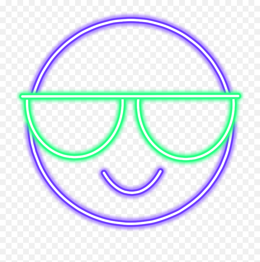 Emoji Glow Smile Neon Purple Sticker Freetoedit Mimi Emojis En Neon