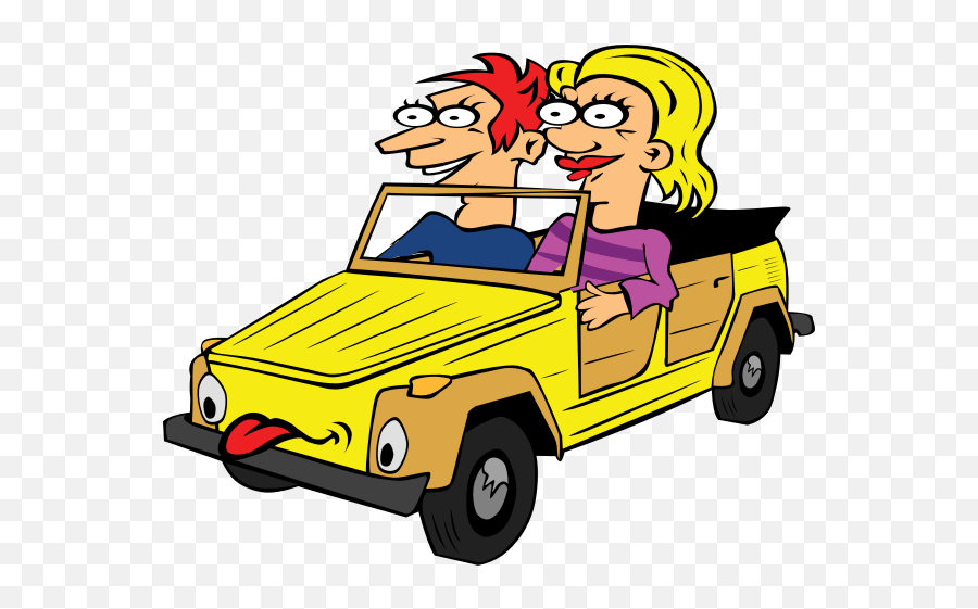 Girl And Boy In Self Driving Car Drive Off Phrasal Verb Emoji,Golf Cart Emoji free