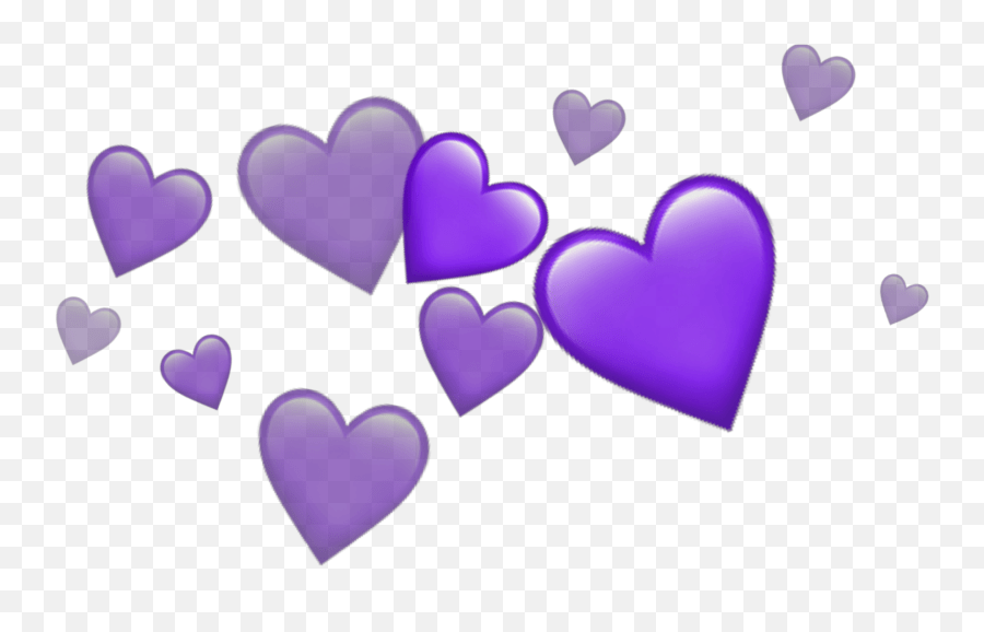 Purple Heart Hearts Emoji Emojis Blue Heart Emojis Transparent,Purple
