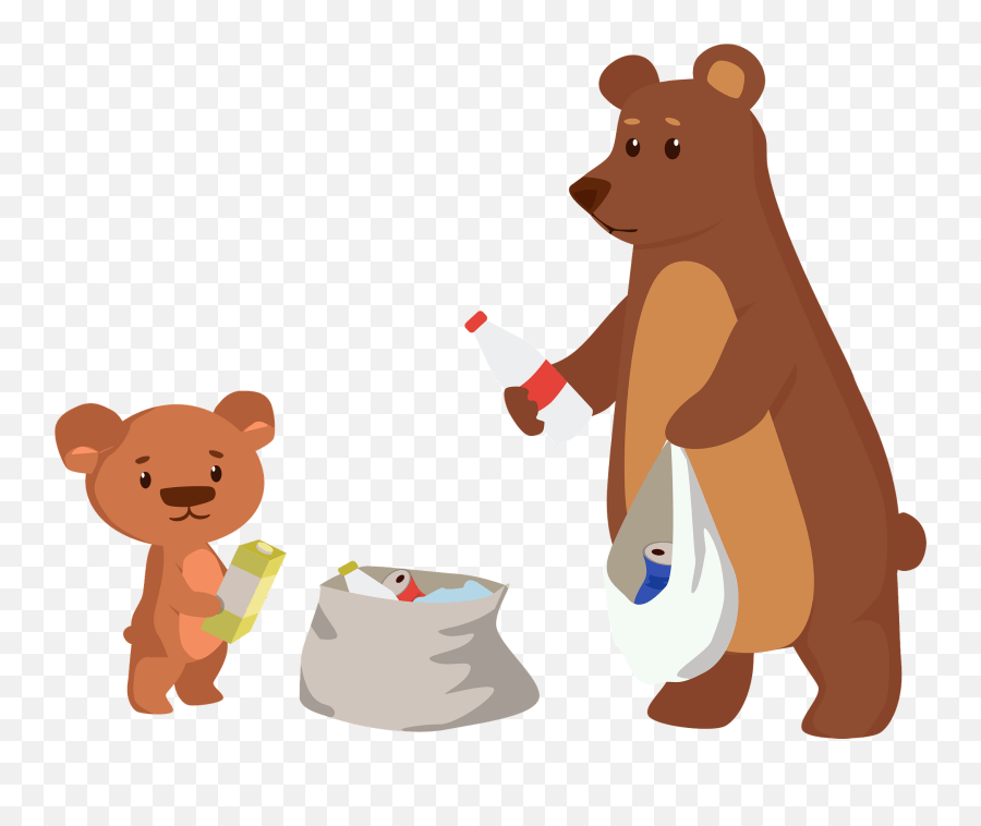 Bears Cleaning Up Clipart Cleaning Bear Clip Art Emoji,Clean Up Emoji