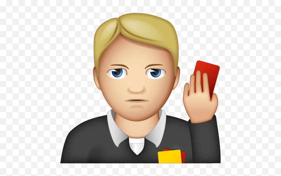 Soccer Referee With Red Card Cartoon Emoji,Red Card Emoji free