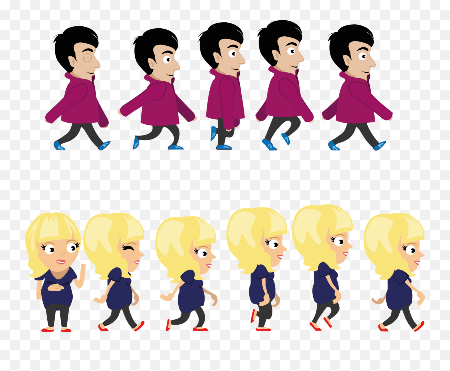 Woman Walking Png Walk Cycle Animation Png Emoji,Walking Girl Emoji