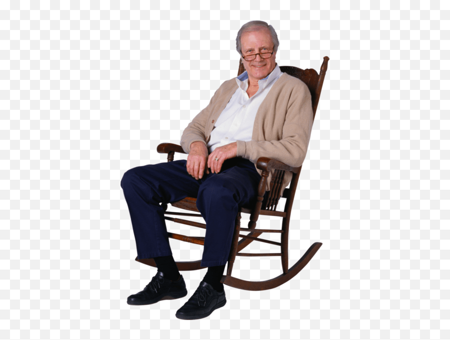 Old Guy In Rocking Chair Old Man Sitting In Chair Emoji,Rocking Chair